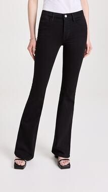 FRAME Denim Le High Flare Jeans Black Sz 26 Denim Flared Excellent!